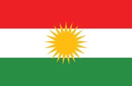 Flagge der Autonomen Region Kurdistan