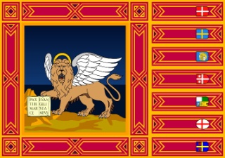 Flagge der der Region Venetien